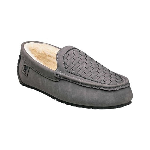 Stacy Adams KAPPY2 Mens Gray/Black 25186 Faux Leather/Furr Slip On House Loafers